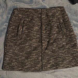 Banana Republic Black and Gray Tweed  Skirt